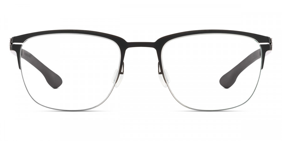 Ic! Berlin The Lone Wolf Large Black Eyeglasses Front View