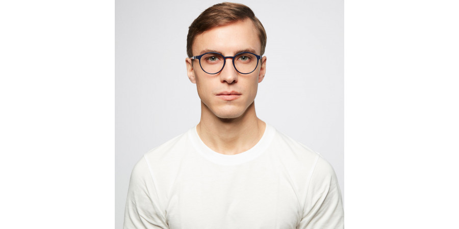 Ic! Berlin Theorem Black Aze Eyeglasses On Male Model