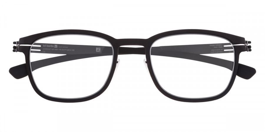 Ic! Berlin Tobias J. Black² Eyeglasses Front View