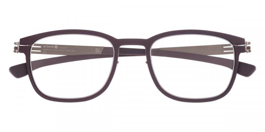 Ic! Berlin Tobias J. Graphite-Burgundy Eyeglasses Front View