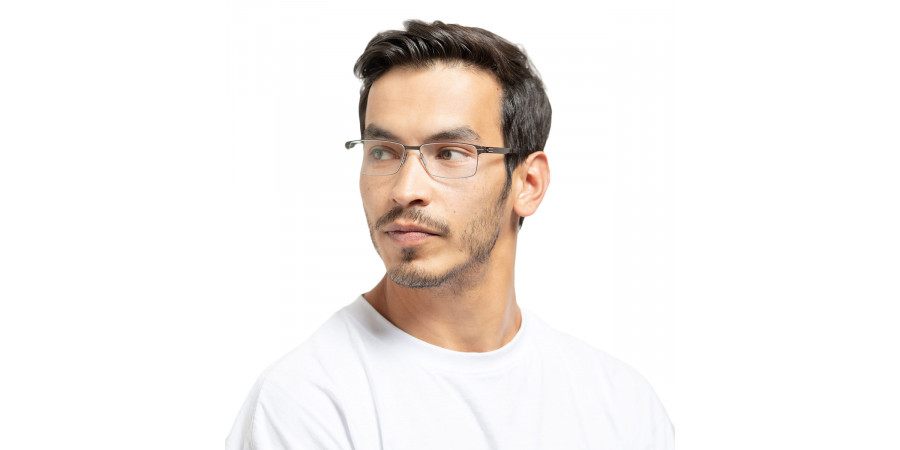 Ic! Berlin Toru N. Teak Eyeglasses On Male Model