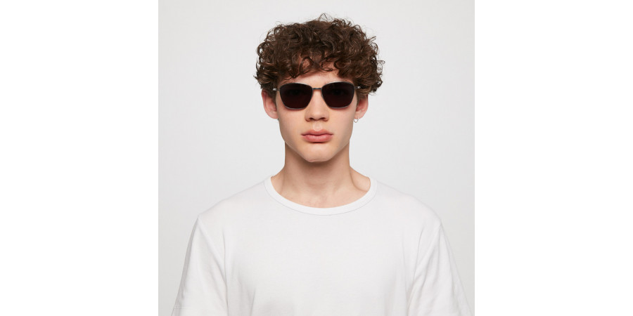 Ic! Berlin Warm Braw Black Sunglasses On Male Model