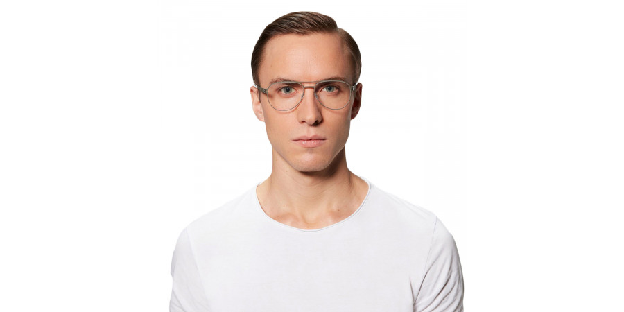 Ic! Berlin Wolfener Moss Eyeglasses On Male Model