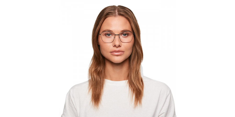 Ic! Berlin Yalca Black Eyeglasses On Female Model