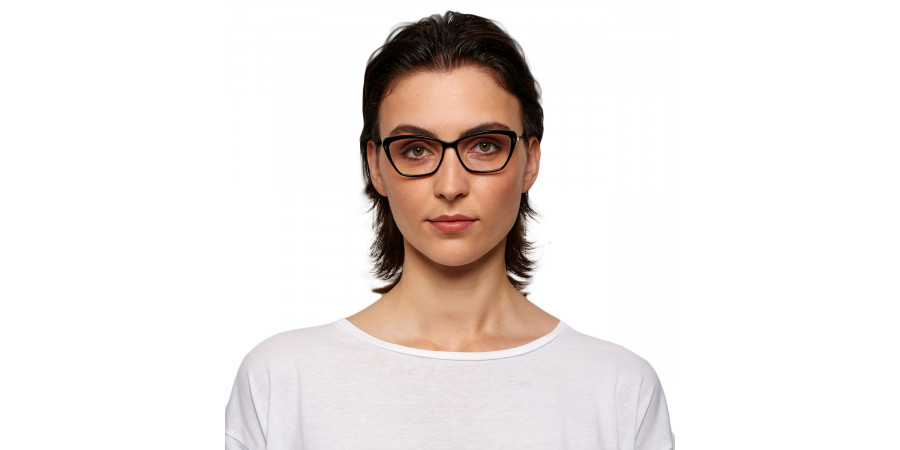 Ic! Berlin Zelda Black Eyeglasses On Female Model