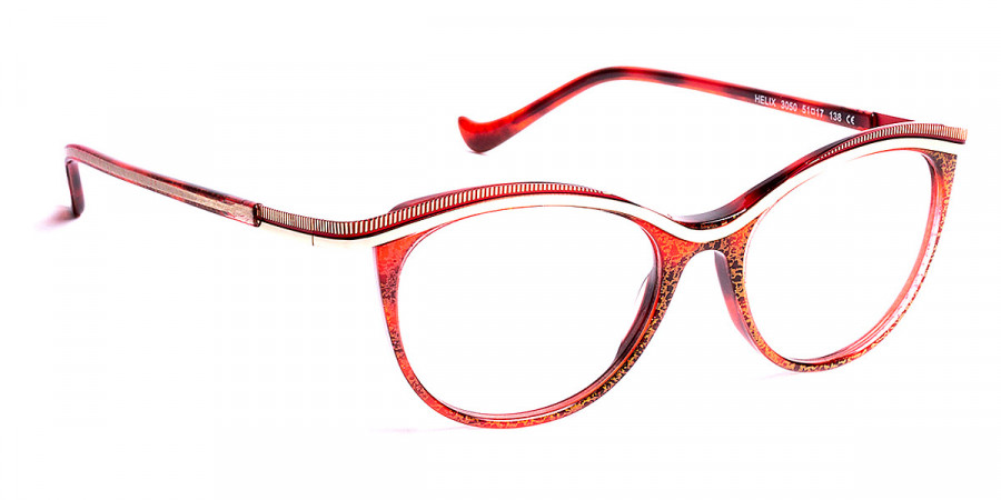 J. F. Rey™ Helix 3050 51 - Red Sparkling Demi/Gold/Red