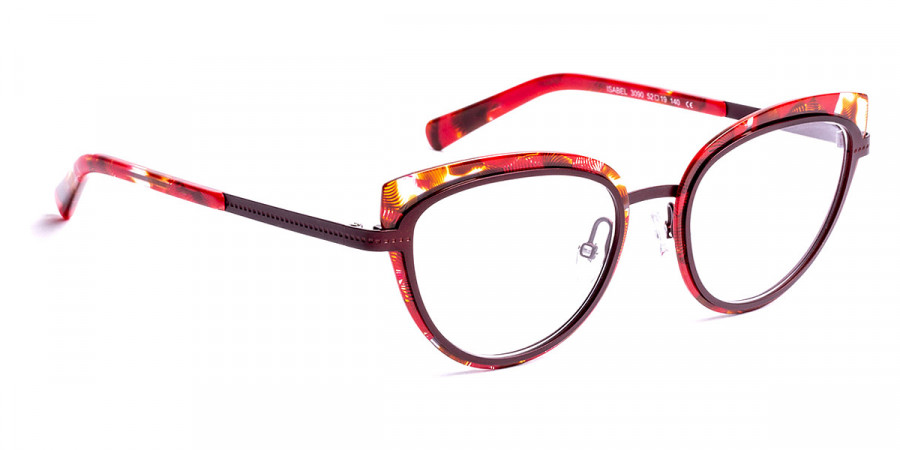 J. F. Rey™ Isabel 3090 52 - Flower Red/Brown