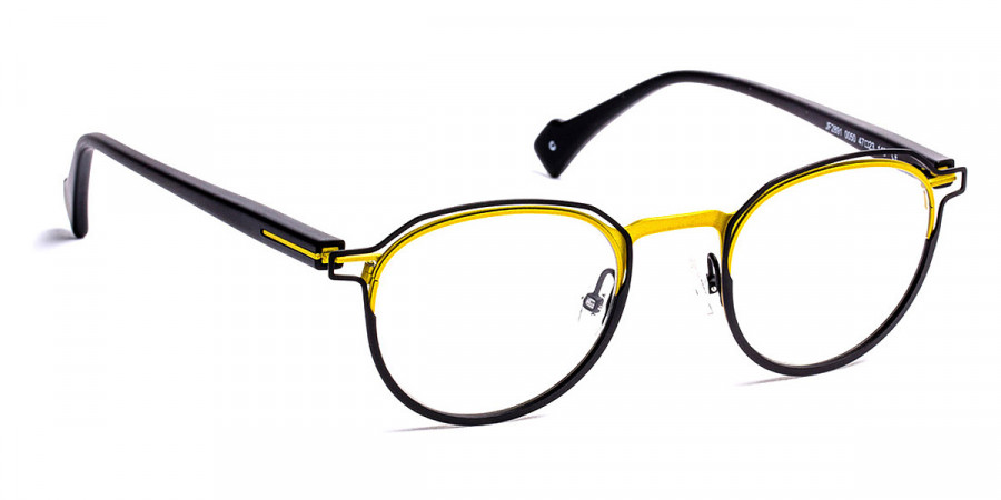 J. F. Rey™ JF2891 0050 47 - Satined Black/Satined Yellow