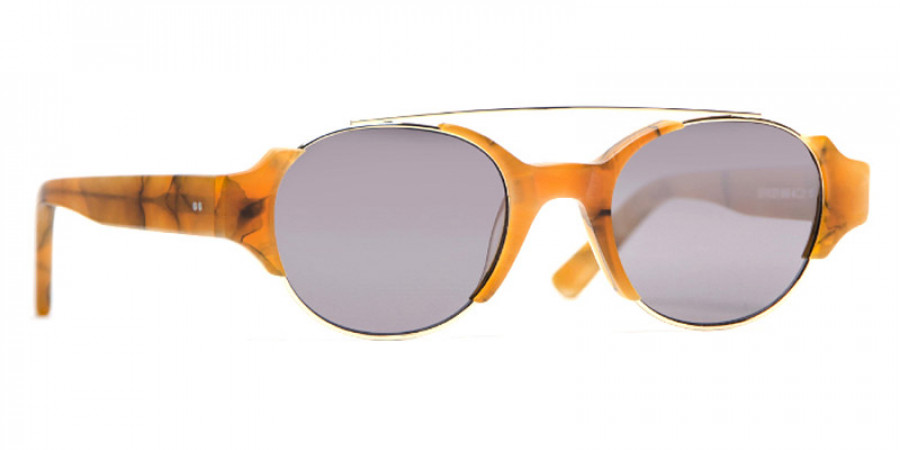 J. F. Rey™ Officer Sun 6565 49 - Amber/Gold Metal