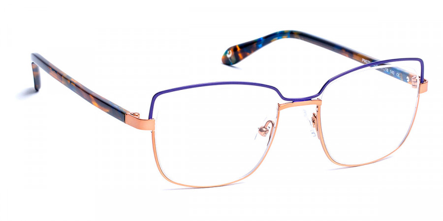 J. F. Rey™ PM070 2505 47 - Matte Blue/Satin Pink Gold