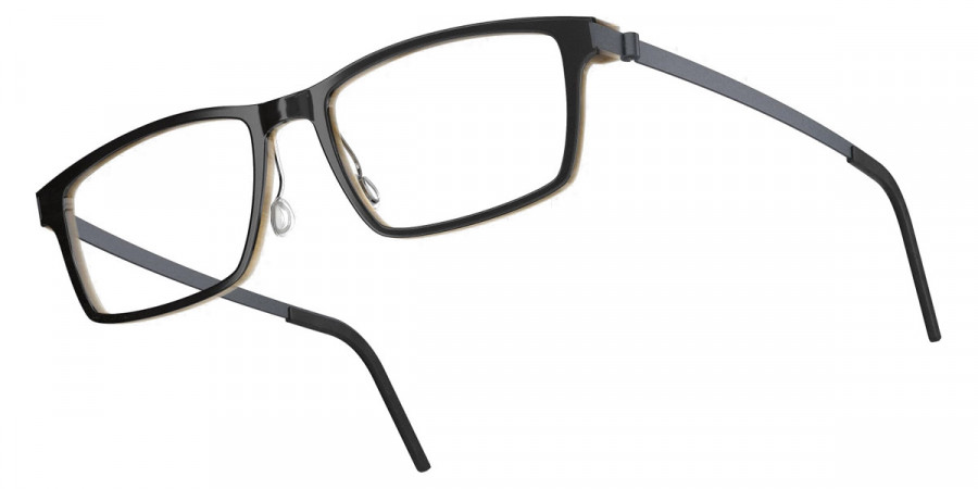 Color: Deep Black/Light Brown U16 SL61 Light Silver Mirrored-Turquoise Pearl Gradient- Lindberg Buffalo Titanium LND1816H26U1655