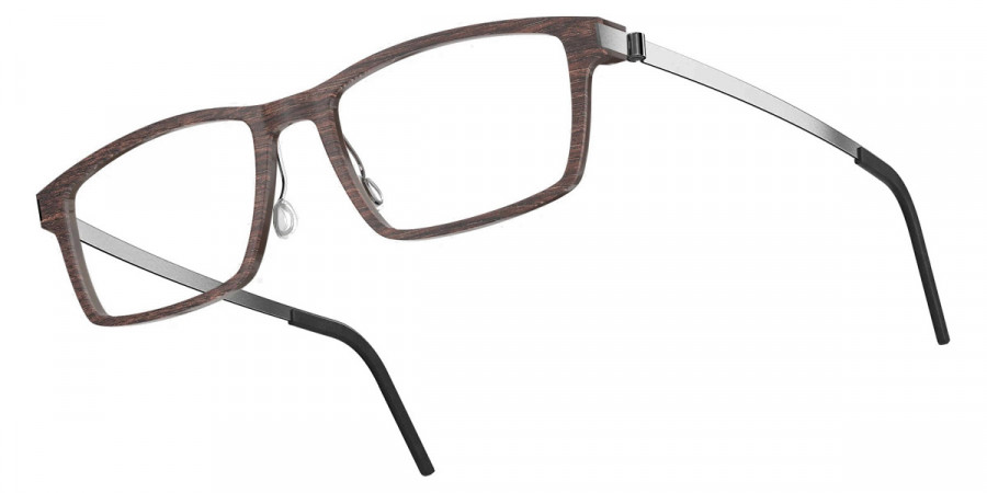 Color: Smoked Oak/Dark Brown P10 SL93 Tinted Blue Gradient- Lindberg Buffalo Titanium LND1816WB11P1055