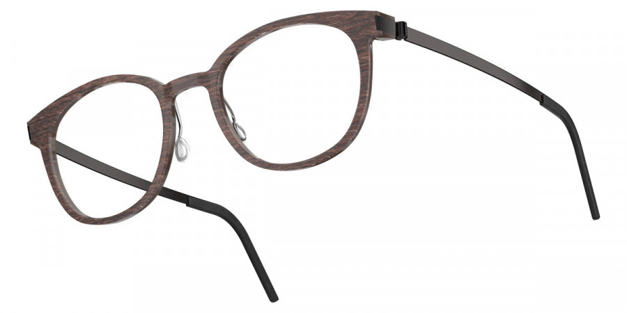 Color: Smoked Oak/Dark Brown PU9 SL63 Light Silver Mirrored-Purple Pearl Gradient- Lindberg Buffalo Titanium LND1818WB11PU952