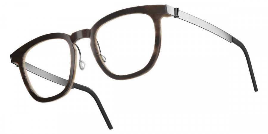 Color: Medium Brown/Light Brown P10 SL86 Dark Gray Gradient- Lindberg Buffalo Titanium LND1856H18P1051