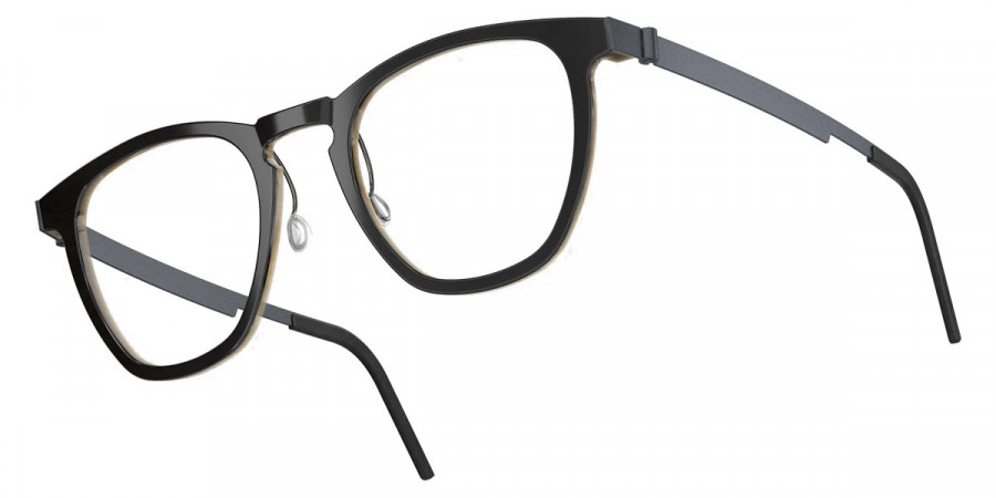 Color: Deep Black/Light Brown U16 SL54 Rose Gold Mirrored-Medium Gray- Lindberg Buffalo Titanium LND1857H26U1652