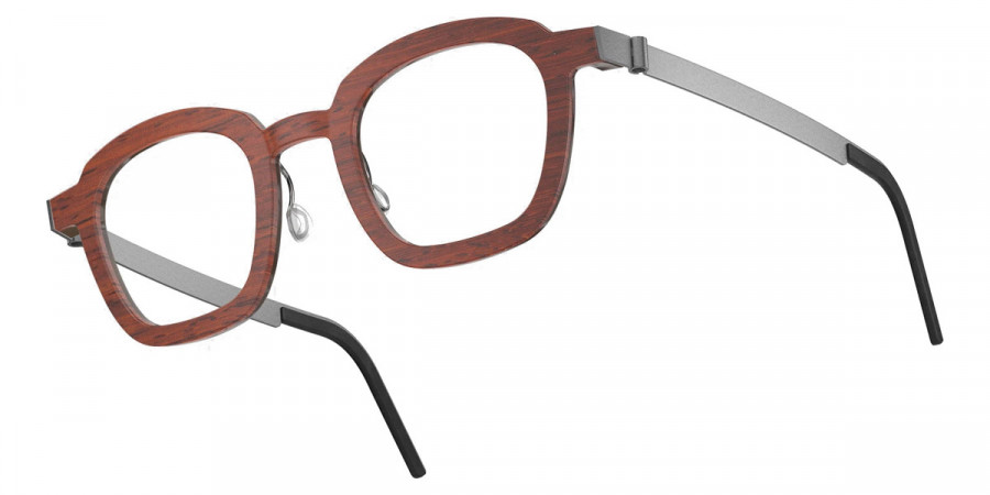 Color: Padauk/Dark Brown 10 SL49 Light Silver Mirrored-Gray- Lindberg Buffalo Titanium LND1858WD131047