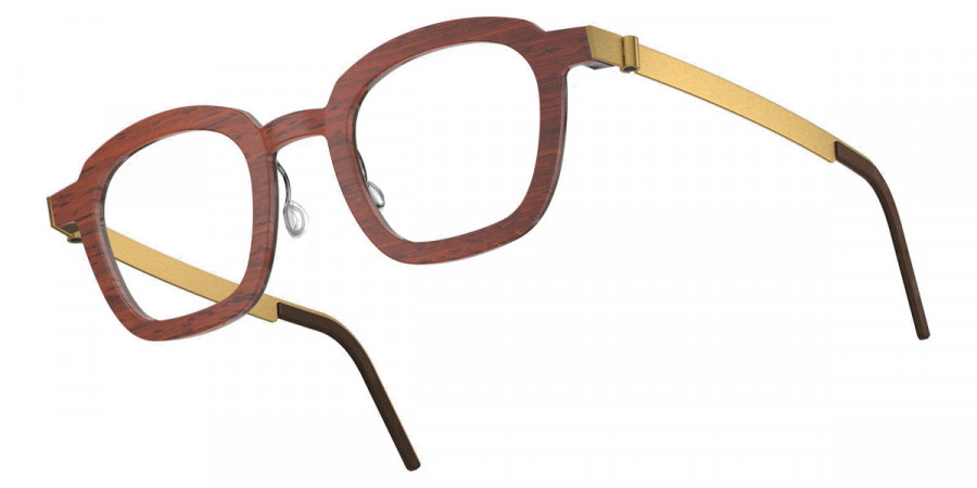 Color: Padauk/Dark Brown GT SL54 Rose Gold Mirrored-Medium Gray- Lindberg Buffalo Titanium LND1858WD13GT47