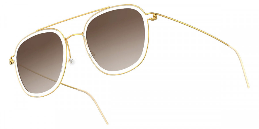 Color: GT/K117 SL53 Gold Mirrored-Brown Gradient - Lindberg Sun Titanium LND8205GT/K117SL5350