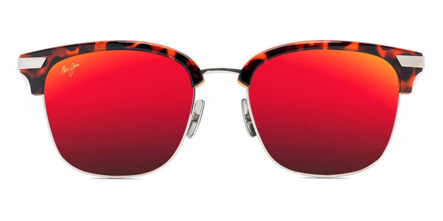 Maui Jim™ KALAUNU ASIAN FIT MM629-029 55 - Shiny Red Havana with Silver