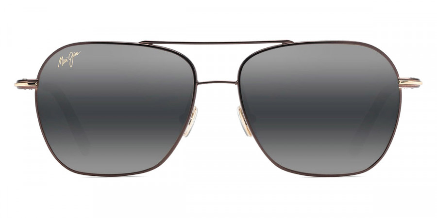 Maui Jim™ MANO MM877-001 57 - Dark Brown with Gold Stripe