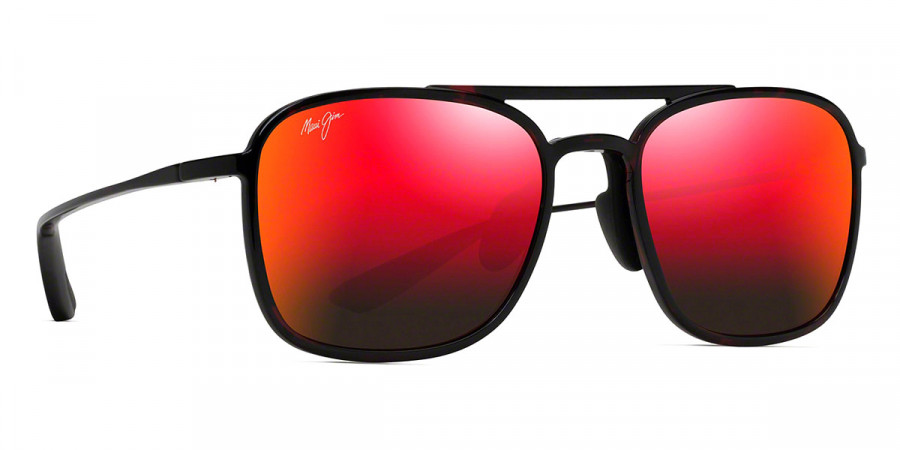 Color: Red and Black Tortoise (RM447-04T) - Maui Jim MJIRM447-04T55