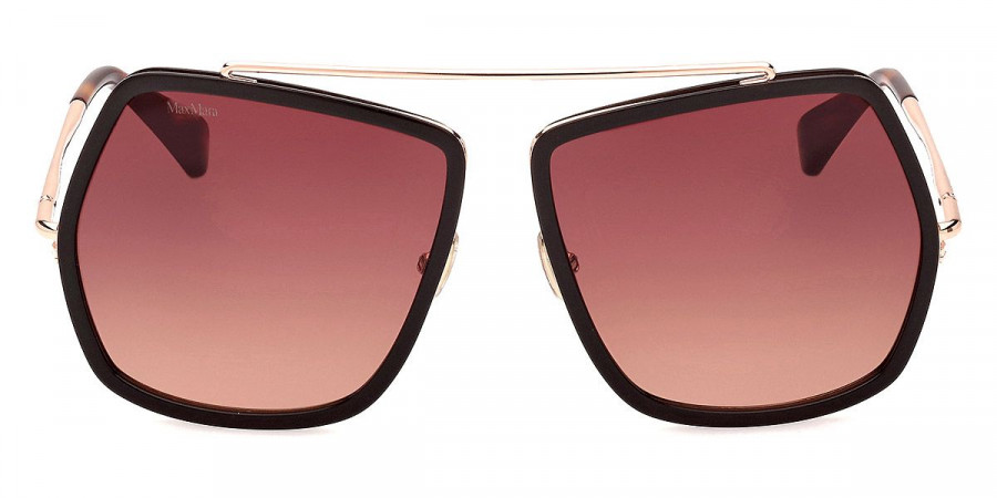 Max Mara™ ELSA4 MM0060 50F 64 - Shiny Dark Brown/Shiny Pink Gold