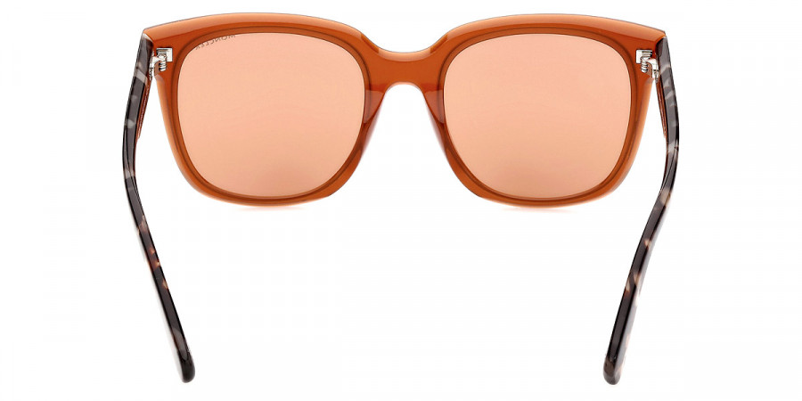 Color: Shiny Transparent Orange/Shiny Taupe Havana (45E) - Moncler ML0198Biobeam45E55