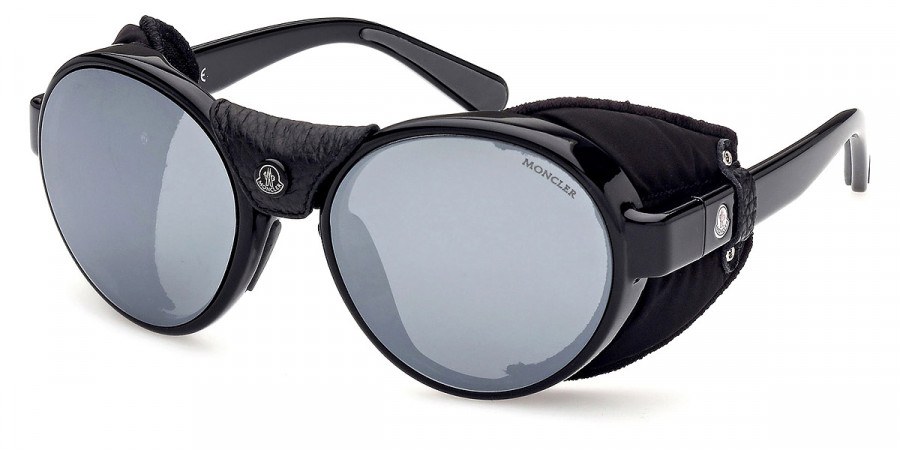 Color: Shiny Black with Black Leather Blinders (05D) - Moncler ML0205Steradian05D56