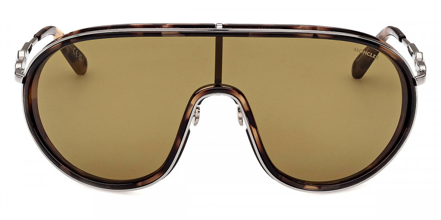 Moncler™ ML0222 Vangarde 55N 142 - Olive Havana/Light Ruthenium