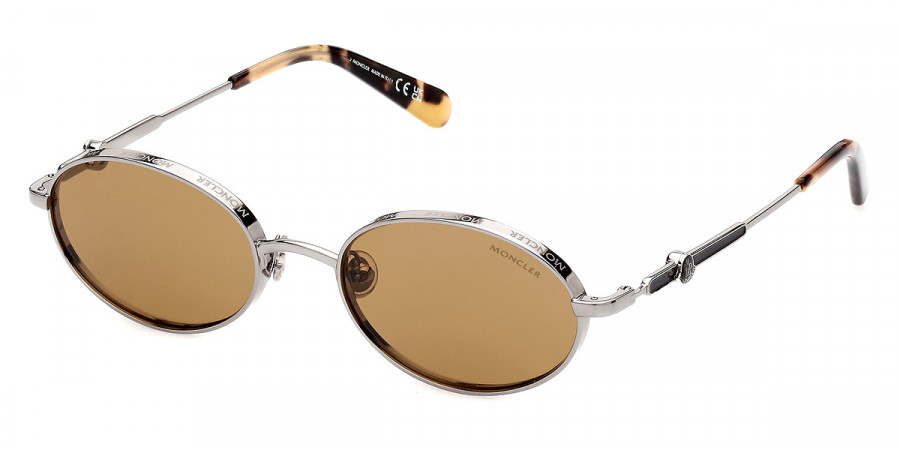 Color: Shiny Light Ruthenium/Olive Havana (14N) - Moncler ML0224Tatou14N52