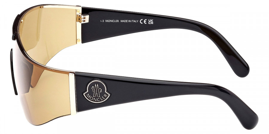 Color: Shiny Black/Shiny Pale Gold (01E) - Moncler ML0247Ombrate01E00