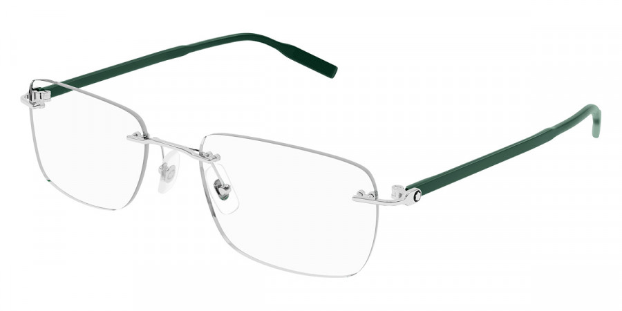 Color: Silver/Green (012) - Montblanc MB0221O01255