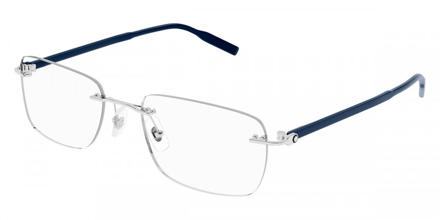 Color: Silver/Blue (014) - Montblanc MB0221O01455