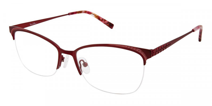 Nicole Miller™ Coleridge YourFit Titanium c02 57 - Matte Burgundy