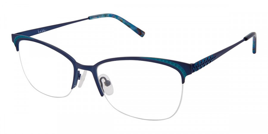 Nicole Miller™ Coleridge YourFit Titanium c03 57 - Matte Navy