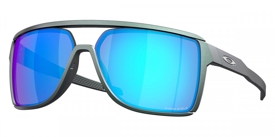 Oakley™ Castel OO9147 914713 63 - Matte Silver/Blue Colorshift