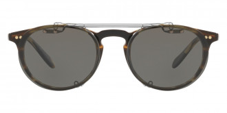 Oliver Peoples™ Riley-R Flip-Up Clip OV5004C 5036 45 Silver Sunglasses
