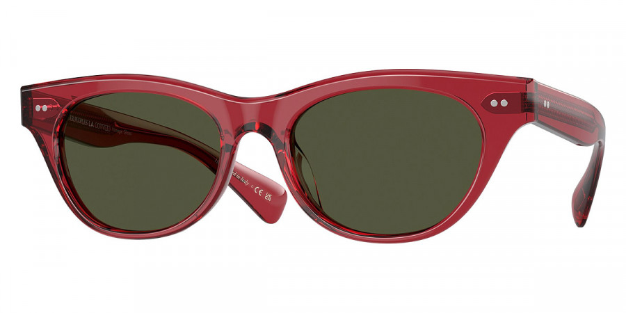 Oliver Peoples Avelin OV5541SU 176452 52 Translucent Red Sunglasses