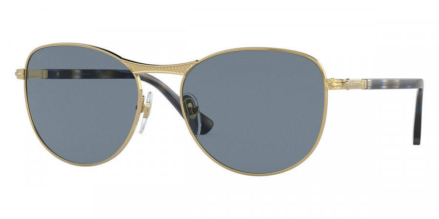 Persol™ PO1002S 515/56 57 - Gold/Striped Blue-Gray