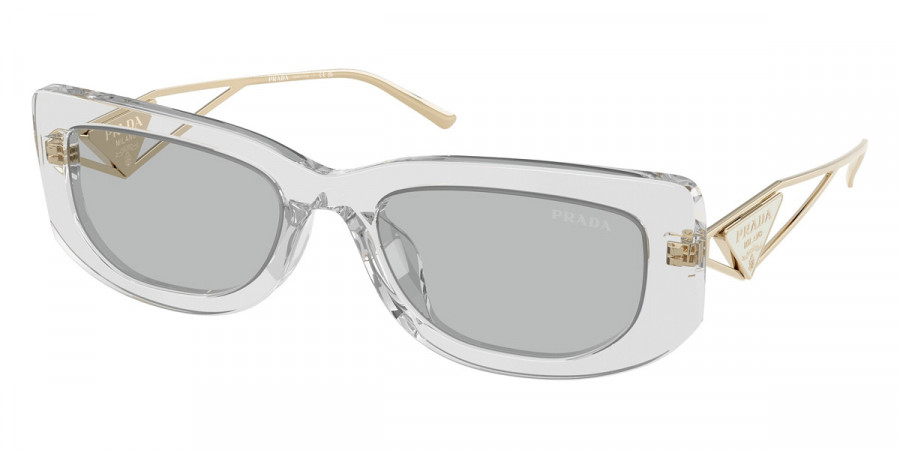 Prada PR 14YS 12R50K 53 - Transparent Gray/Pale Gold