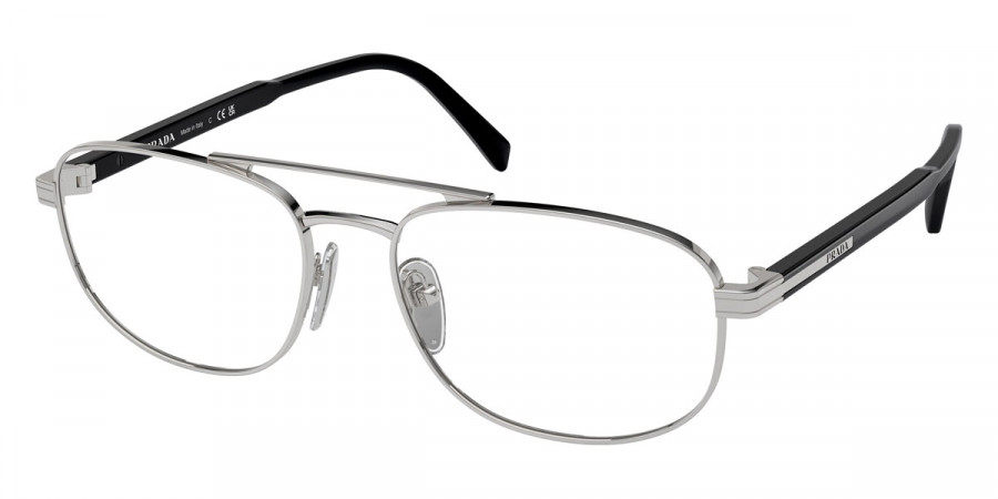 Color: Silver/Black (1BC1O1) - Prada PRA56V1BC1O155