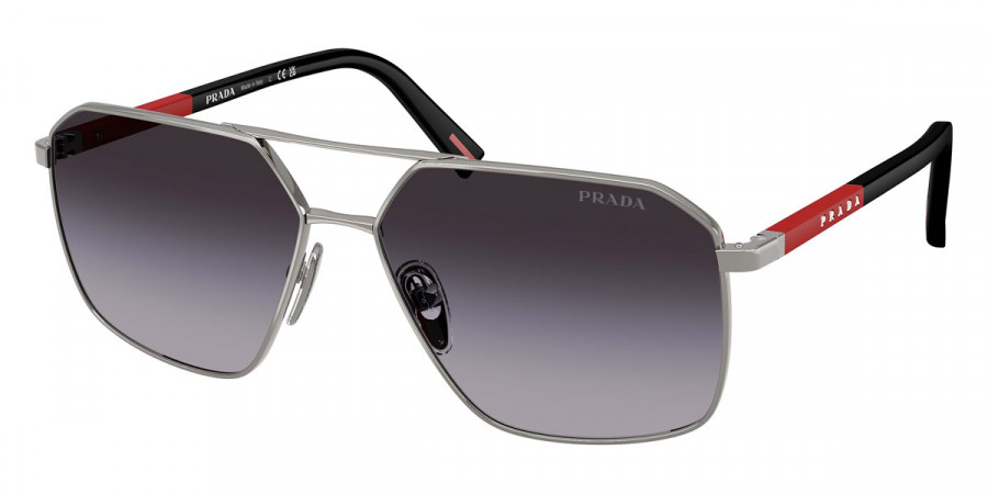 Prada PS A50S 5AV09U 60 - Gunmetal/Black Rubber