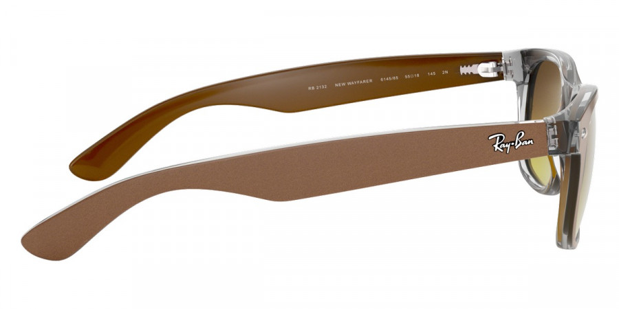 Color: Top Brushed Brown on Transparent (614585) - Ray-Ban RB213261458555