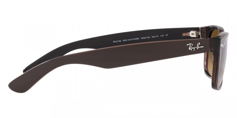 Color: Matte Brown on Transparent Brown (6608M2) - Ray-Ban RB2132F6608M255