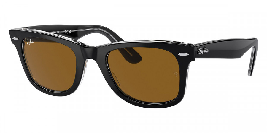 Ray-Ban™ Wayfarer RB2140 129433 50 - Black on Transparent