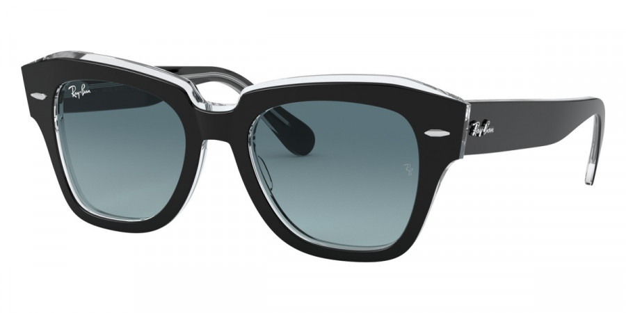 Color: Black On Transparent (12943M) - Ray-Ban RB218612943M49