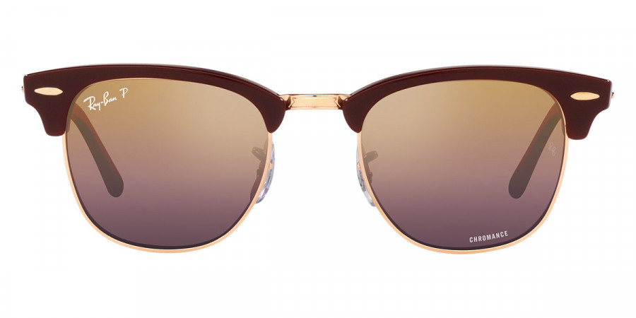 Ray-Ban™ Clubmaster RB3016 1365G9 55 - Bordeaux on Rose Gold