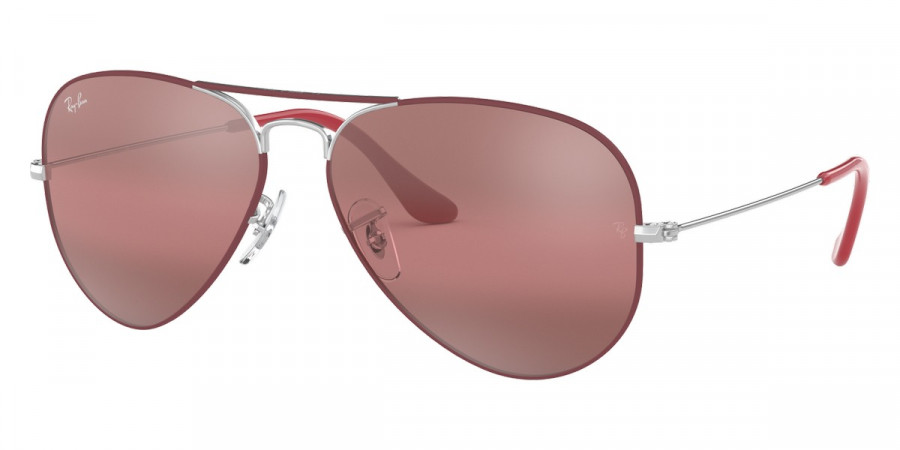 Color: Silver on Top Matte Bordeaux (9155AI) - Ray-Ban RB30259155AI62