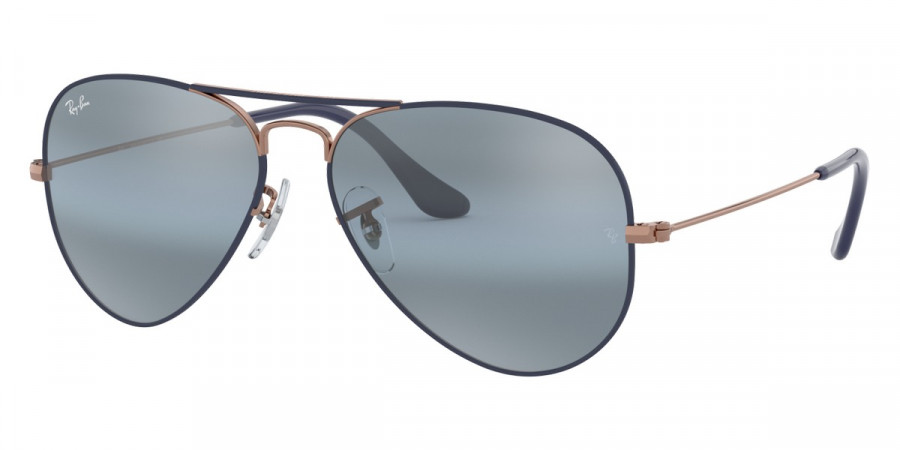 Color: Matte Dark Blue On Copper (9156AJ) - Ray-Ban RB30259156AJ58