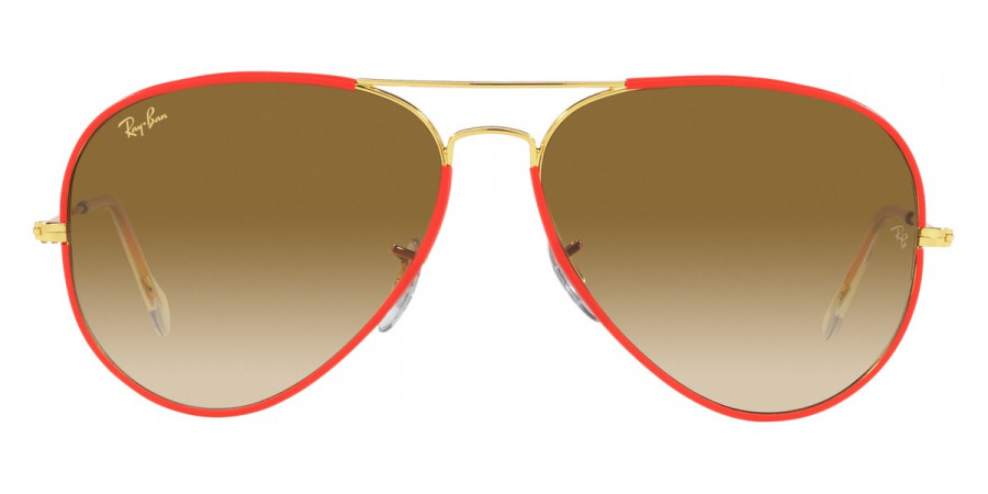 Ray-Ban™ Aviator Full Color RB3025JM 919651 58 - Red On Legend Gold